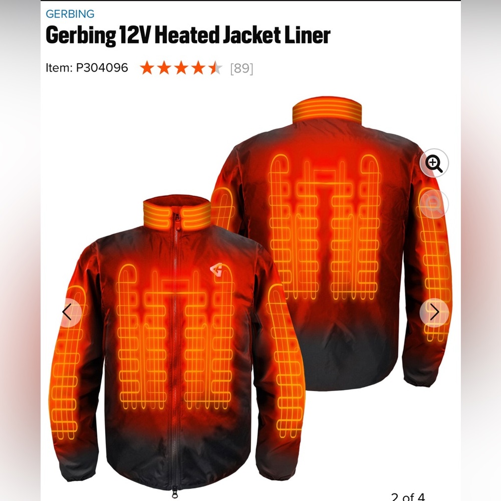 Gerbing 12V heated jacket liner